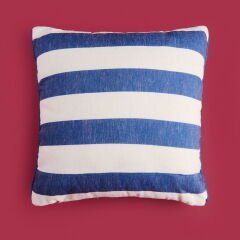 Soft Nautical Fun Çizgili Kırlent - Lacivert / Kırmızı - 40x40 cm