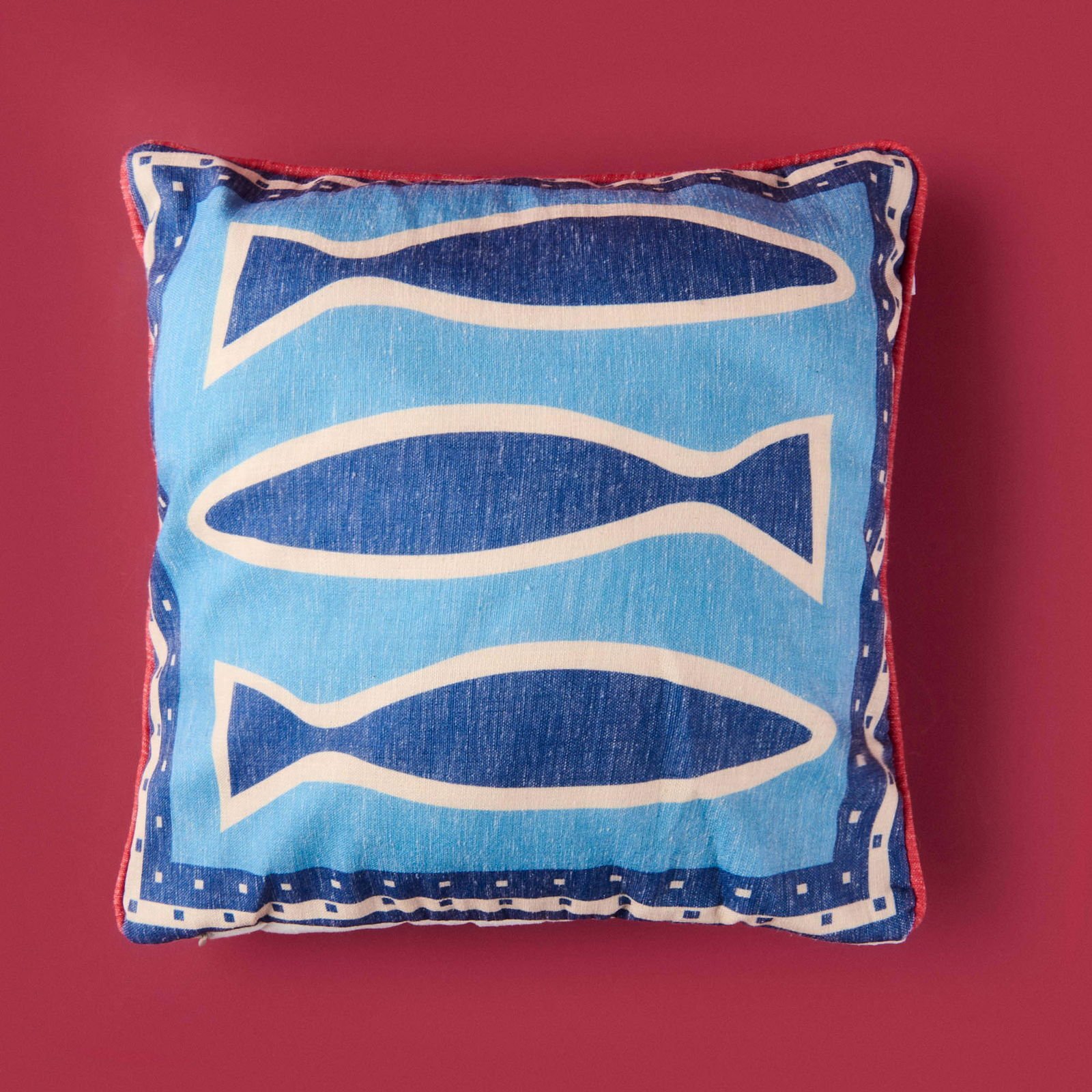 Soft Nautical Fun Riba Kırlent - Mavi - 40x40 cm