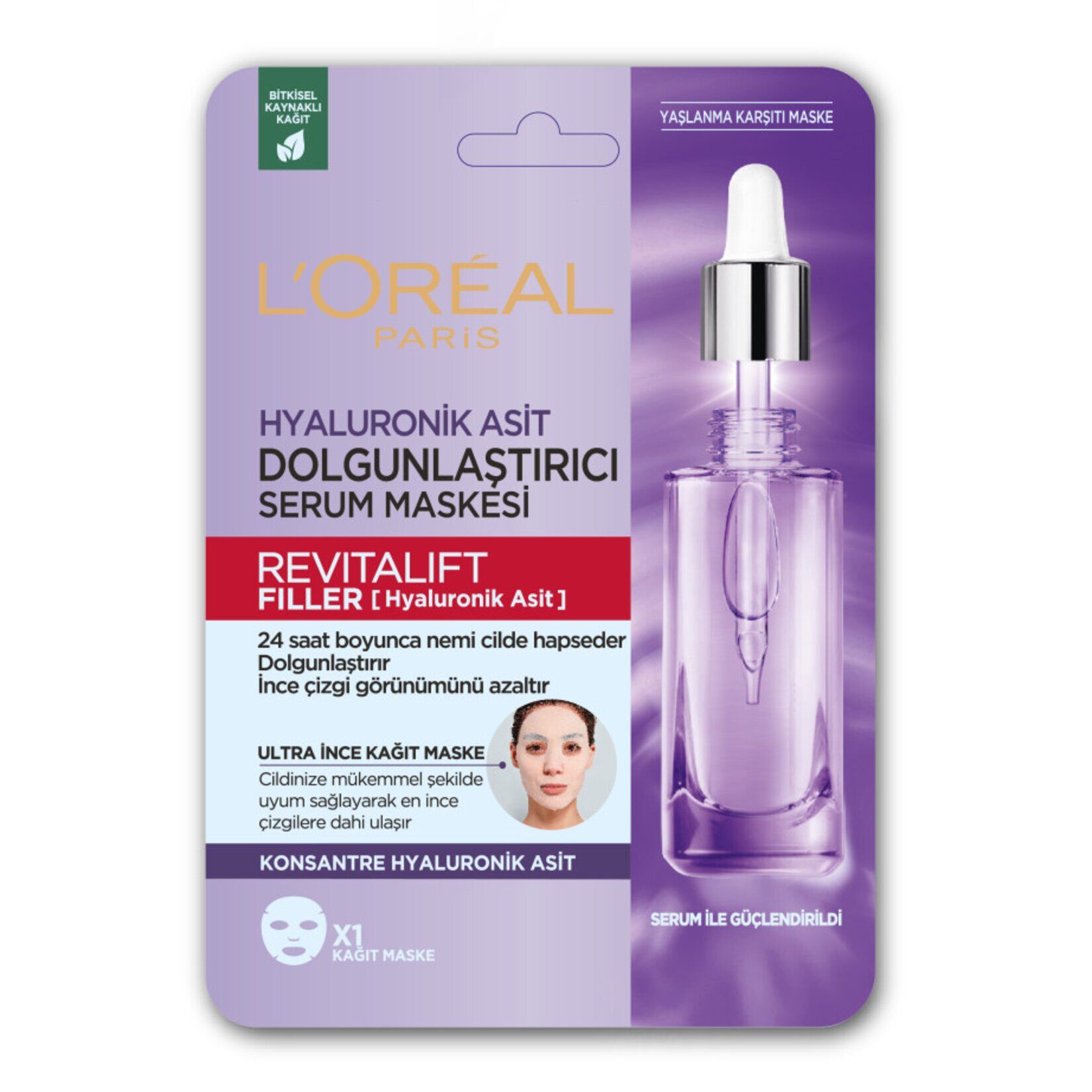 L'Oréal Paris Revitalift Filler Dolgunlaştırıcı Serum Maske 28 G