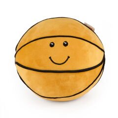 Soft Basket Topu Figürlü Yastık - Turuncu - 75x75 cm