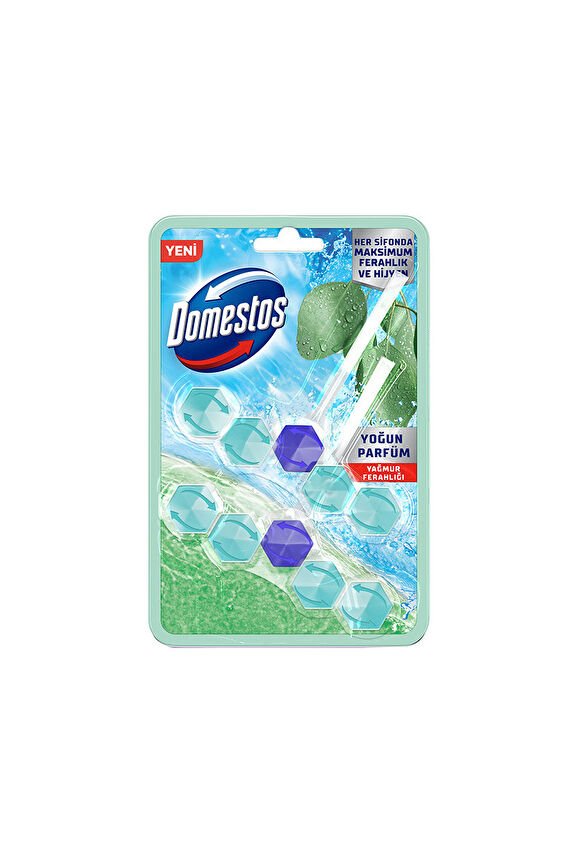 Domestos Wc Temizleyici Blok 2x5'li Güç Yağmur Ferahlığı
