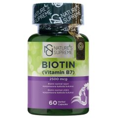 Nature's Supreme Biotin 2500 Mcg 60 Kapsül