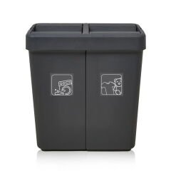 Comfort Geri Dönüşüm Çöp Kovası - Antrasit - 50 lt