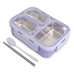 Paslanmaz Çelik 620ml Lunch Box-Lila 1 Adet