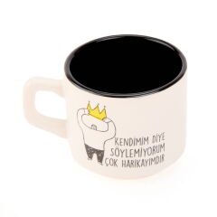 Tasarım Kendimim Diye Söylemiyorum Sloganlı Venüs Kupa - Renkli - 195 ml