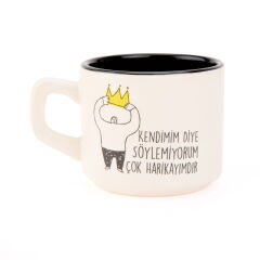 Tasarım Kendimim Diye Söylemiyorum Sloganlı Venüs Kupa - Renkli - 195 ml
