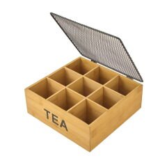 Bambu Çay Kutusu - 24,2x24x8,5 cm