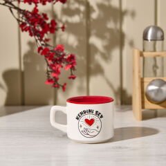 Tasarım Kendini Sev Sloganlı Venüs Kupa - Renkli - 195 ml