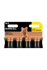 Duracell Basic Alkalin AA 8' Li Kalem Pil