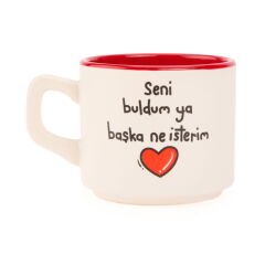 Tasarım Seni Buldum Ya Başka Ne İsterim Sloganlı Venüs Kupa - Renkli - 195 ml