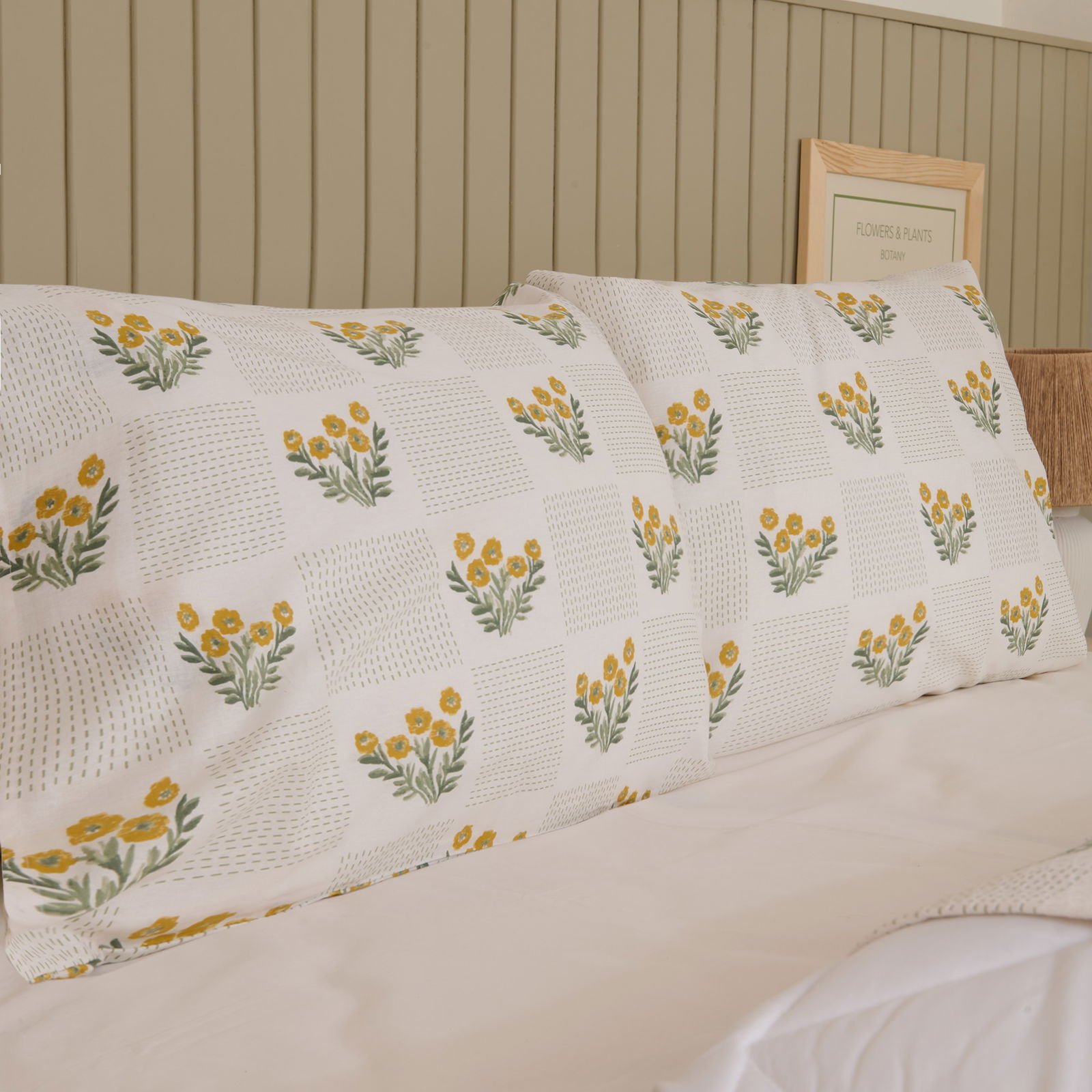 Soft Folky 2'li Yastık Kılıfı - Beyaz - 50x70 cm