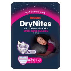 Huggies Drynites Gece Külodu Kız 8-13 Yaş 9'lu