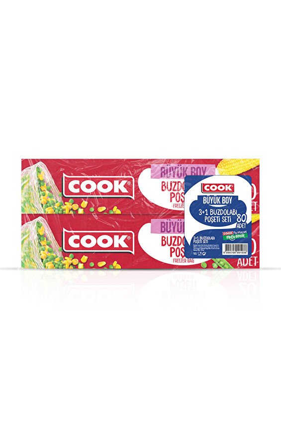 Cook Buzdolabı Poşeti (3+1) Büyük 80'li