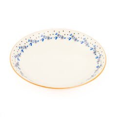 Porselen Robi Çukur Yemek Tabağı - Renkli - 19 cm