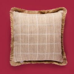 Soft Palm Breeze Jüt Görünümlü Kırlent - Kahverengi - 45x45 cm