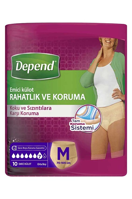 Depend Emici Külot Orta Boy Kadın 10'lu