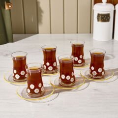 Fiona 12 Parça Çay Seti - Şeffaf - 170 ml