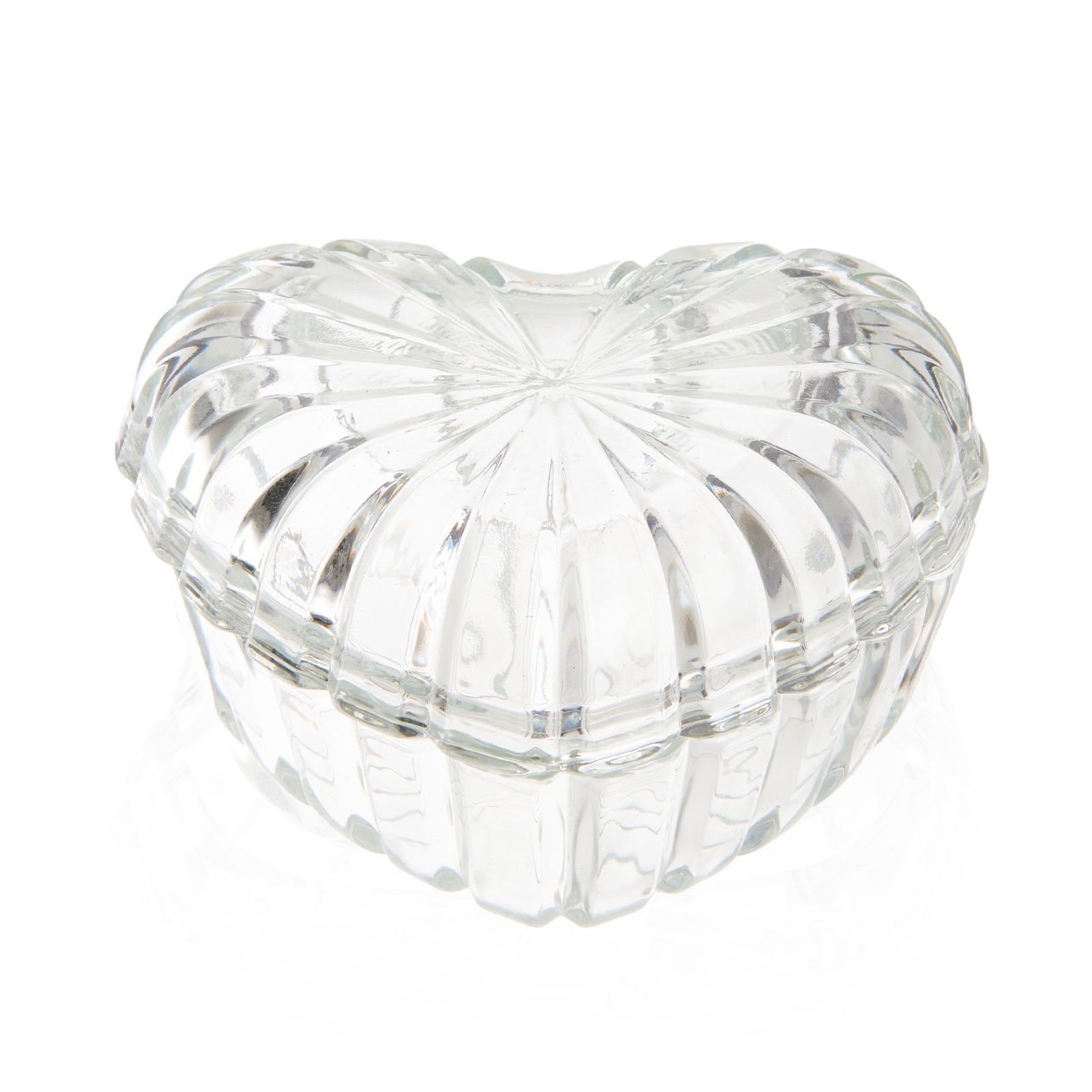 Houseware Kapaklı Kalp Şekerlik - Şeffaf - 130 ml