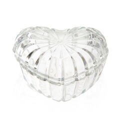 Houseware Kapaklı Kalp Şekerlik - Şeffaf - 130 ml
