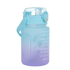 VAGONLİFE 1000 ML SOFT-TOUCH MOTİVASYON SU MATARASI MAVİ-PEMBE 1 Adet
