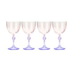 Elite 4'lü Ayaklı Bardak - Mor - 270 ml