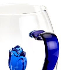 Kitchen Borosilikat Cam Lale Figürlü Kupa - 400 ml