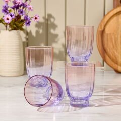 Elite 4'lü Meşrubat Bardağı - Mor - 320 ml