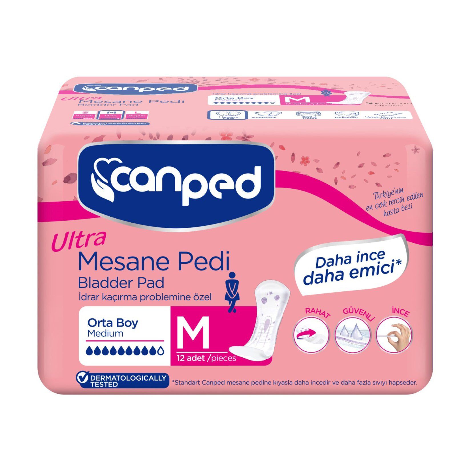 Canped Ultra Mesane Pedi Orta 12'li