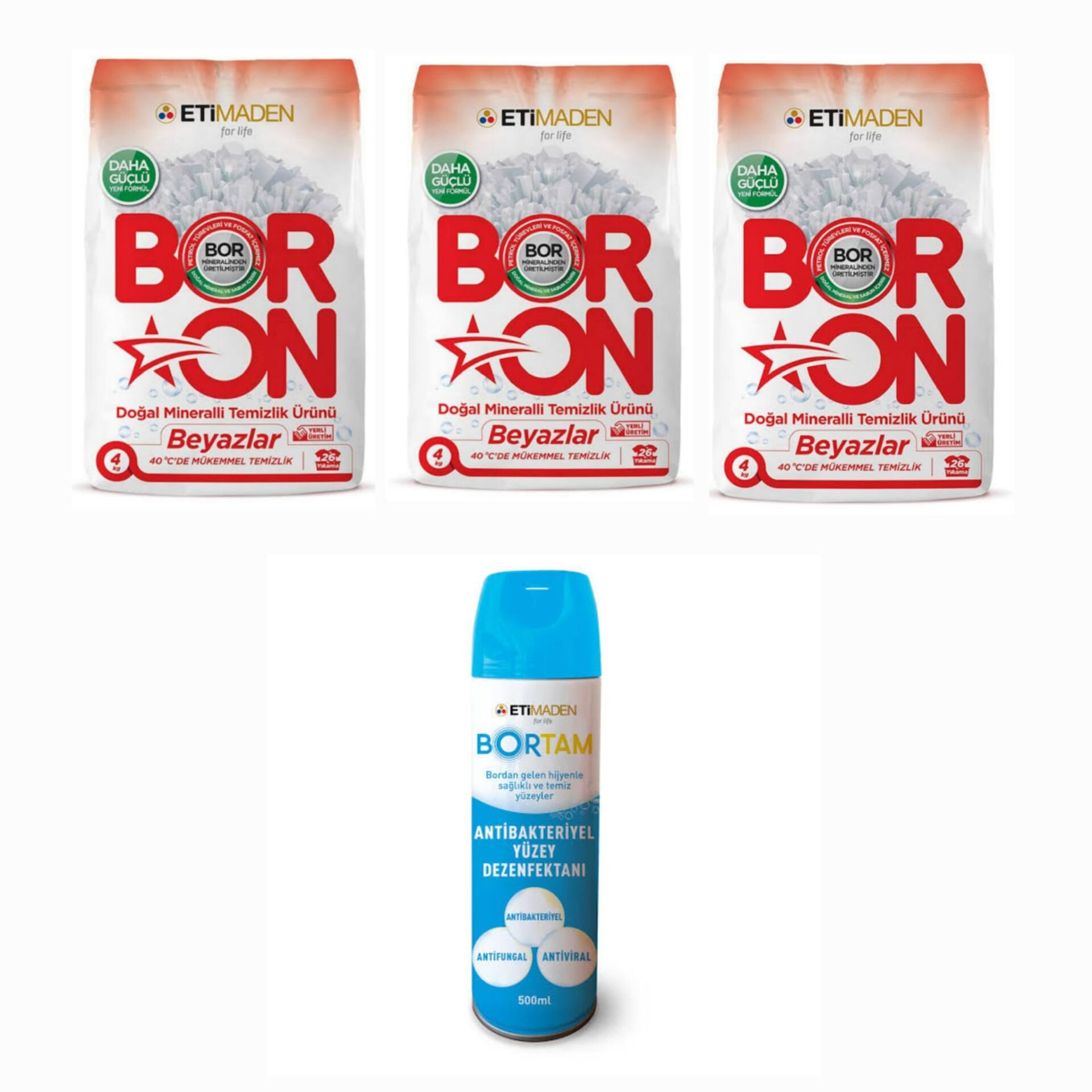 DOĞAL ÇAMAŞIR DETERJANI  BEYAZLAR İÇİN 78  YIKAMA 12 KG + BORTAM DEZENFEKTAN