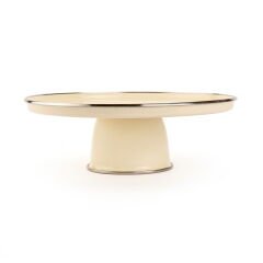 Emaye Büyük Servis Standı - Krem - 31x11 cm