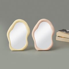 Asimetrik Masa Üstü Ayna - Asorti - 25x14 cm