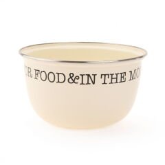 Emaye Karıştırma Kabı - Krem - 23 cm