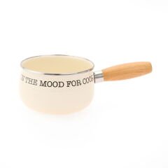 Bubble Emaye Sos Tavası - Krem - 14 cm