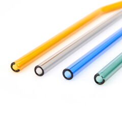 4'lü Cam Pipet - Renkli - 20 cm