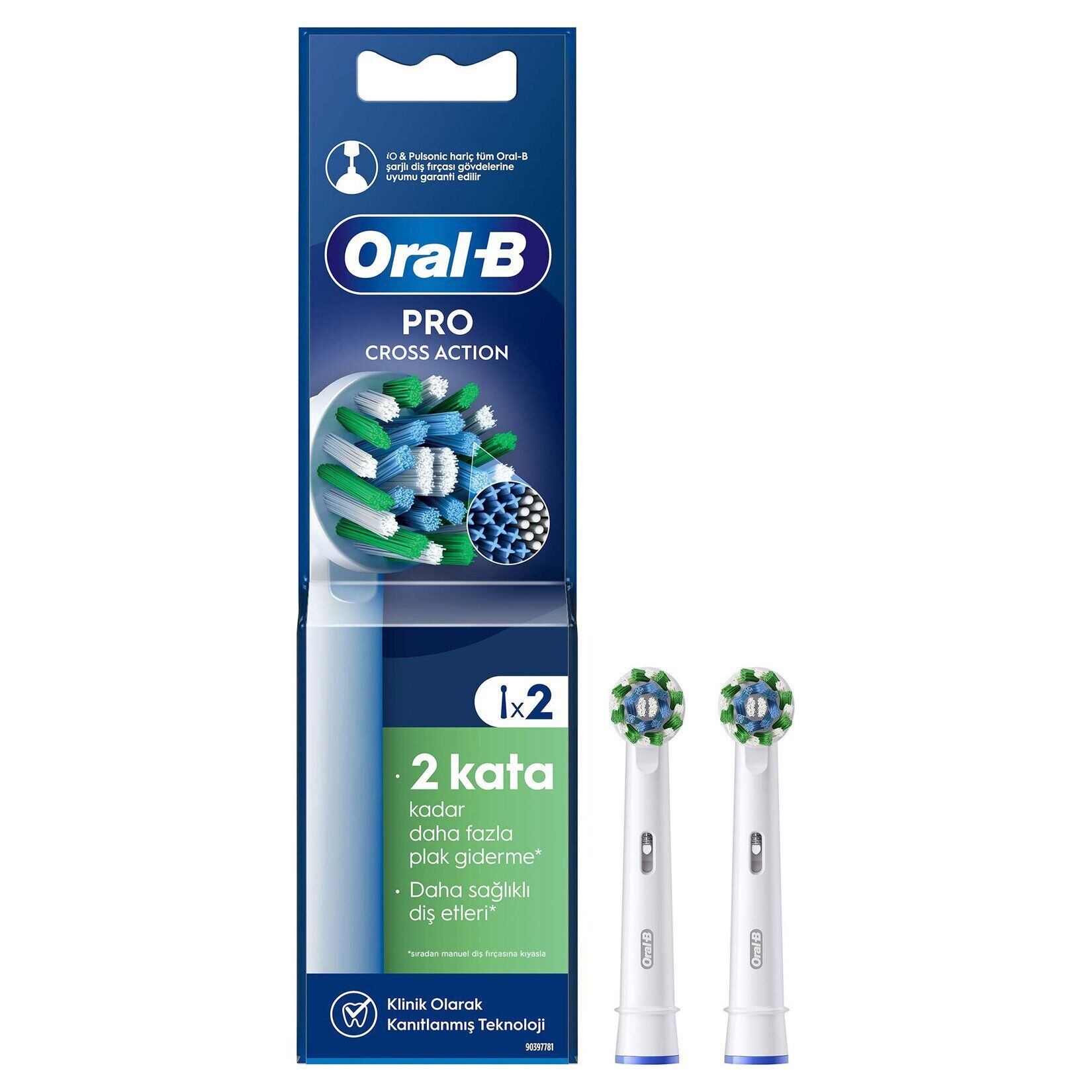 Oral-B Diş Fırçası Yedek Başlığı Cross Action 2 Adet