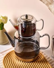 CAM ÇAYDANLIK PEROTTİ ELİO FUME 500 ML-1800 ML