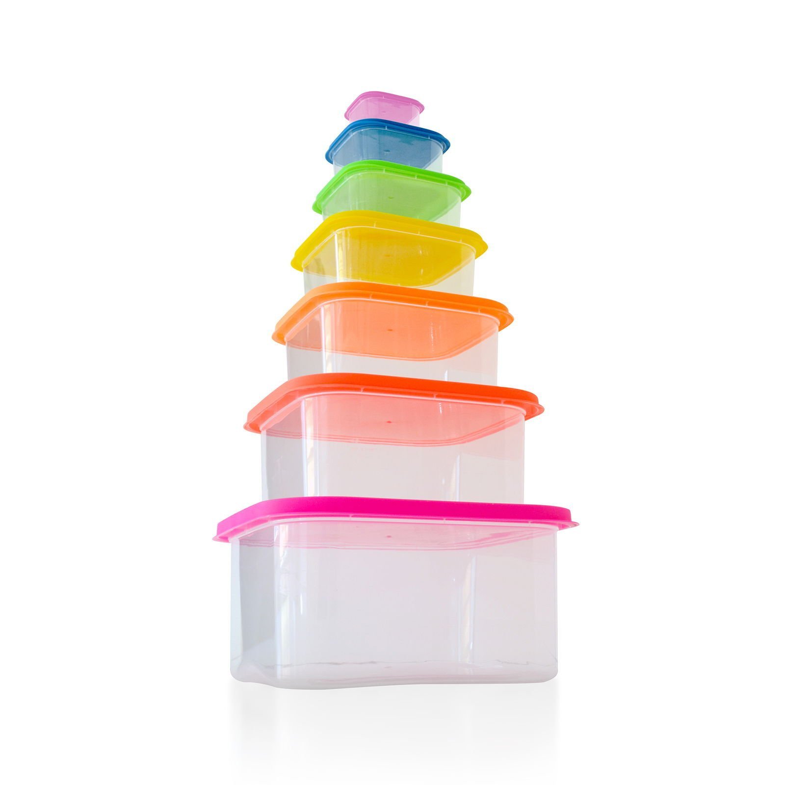 7'li Plastik Saklama Kabı - Renkli