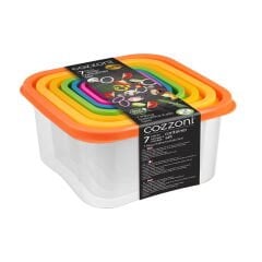 7'li Plastik Saklama Kabı - Renkli