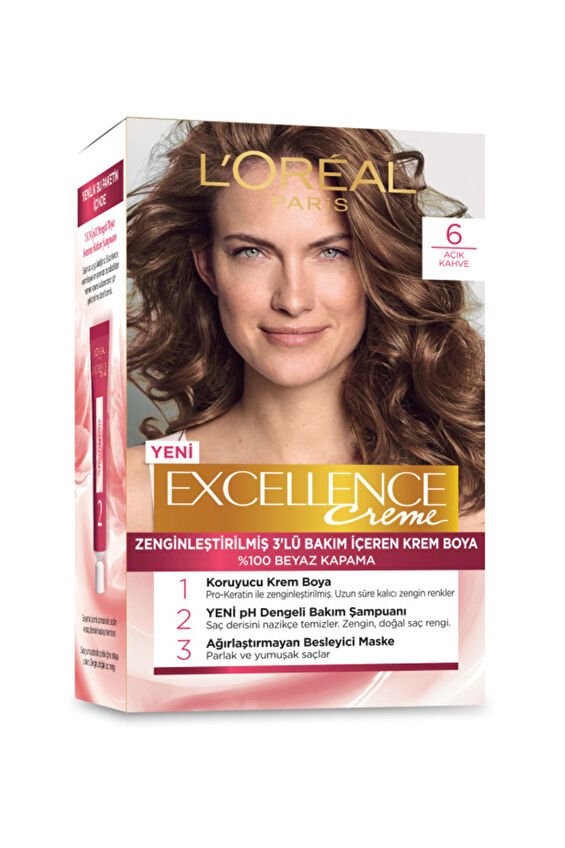 Excellence Saç Boyası Açık Kahve No:6