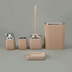 Bath Diva 5'li Banyo Seti - Kahverengi
