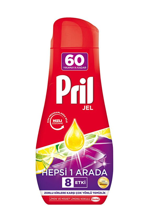 Pril Hepsi Bir Arada Jel 60 Yıkama