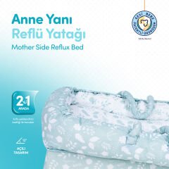 Anne Yanı Bebek Reflü Yatağı Yeşil 1 Adet