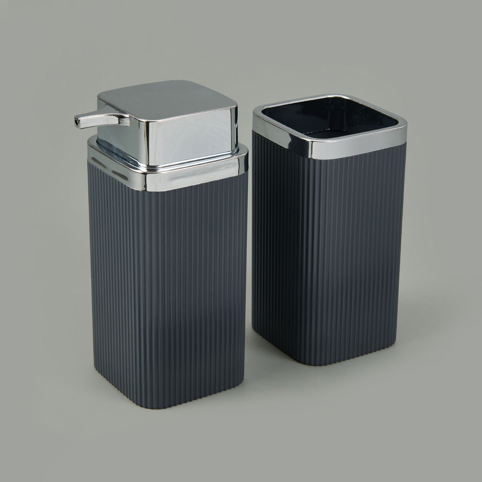 Bath Stella 2'li Sıvı Sabunluk ve Diş Fırçalık Seti - Antrasit