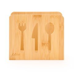 Bambu Dik Peçetelik - Kahverengi - 14 cm