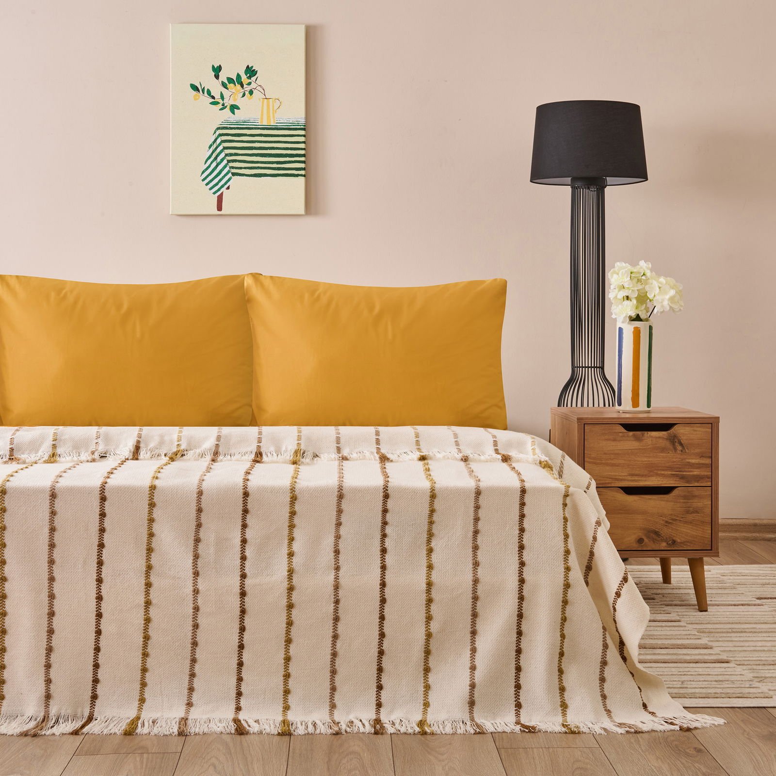 Soft Arenis Tek Kişilik Pike - Krem - 160x220 cm