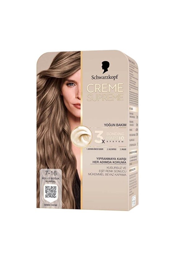 Creme Supreme Saç Boyası 7-16 Küllü Soğuk Kumral