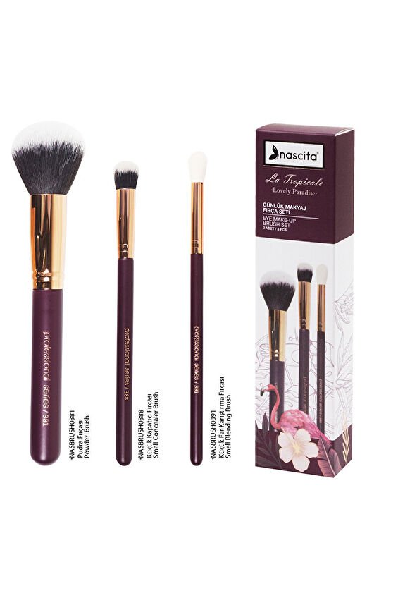 Nascita Makyaj Fırçası Seti 3'lü NASBRUSHSET93