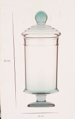 ALTAN DRAJELİK ŞIK TASARIMLI KAPAKLI AYAKLI CAM  ŞEKERLİK