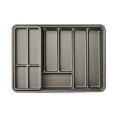 Büyük Katlı Çekmece İçi Kaşıklık - Antrasit - 49x36 cm