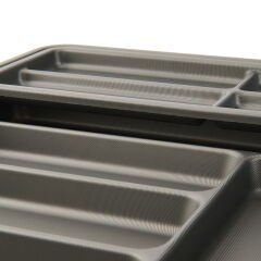 Büyük Katlı Çekmece İçi Kaşıklık - Antrasit - 49x36 cm